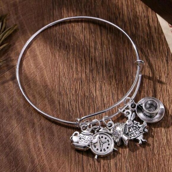 Disney Alice in Wonderland Silver Charm Bracelet - Picture 3 of 3